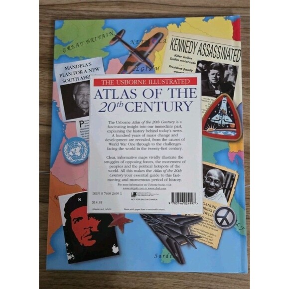 The Usborne Illustrated Atlas Of The 20th Century Hardcover Educational Book - Picture 2 of 6